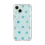 スリムプロテクションプレミアムケース with MagSafe［ 水彩ドット・レトロカラー - Light Blue ］