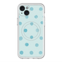 スリムプロテクションプレミアムケース with MagSafe［ 水彩ドット・レトロカラー - Light Blue ］