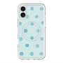 スリムプロテクションプレミアムケース with MagSafe［ 水彩ドット・レトロカラー - Light Blue ］