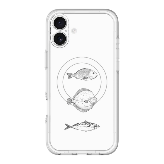 スリムプロテクションプレミアムケース with MagSafe［ Coexist No.1 - White ］