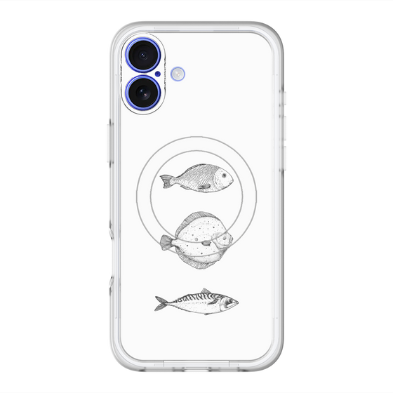 スリムプロテクションプレミアムケース with MagSafe［ Coexist No.1 - White ］