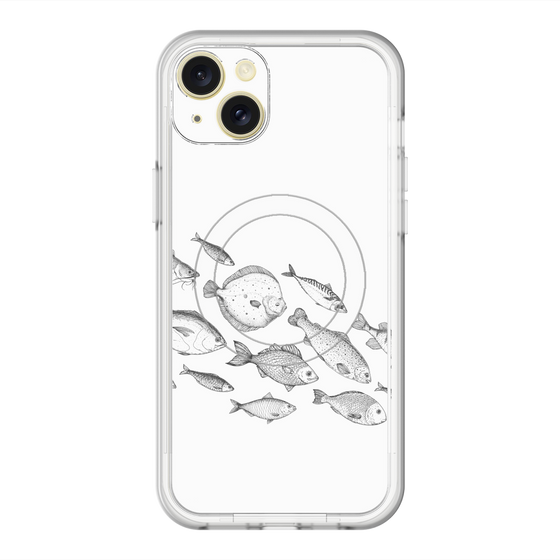スリムプロテクションプレミアムケース with MagSafe［ Coexist No.2 - White ］