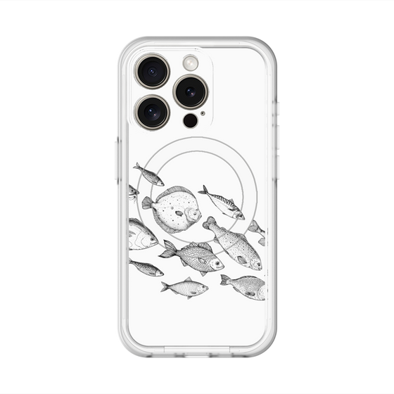 スリムプロテクションプレミアムケース with MagSafe［ Coexist No.2 - White ］