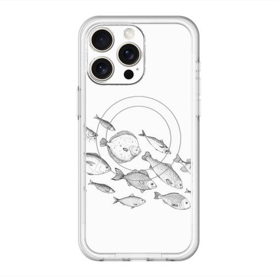 スリムプロテクションプレミアムケース with MagSafe［ Coexist No.2 - White ］