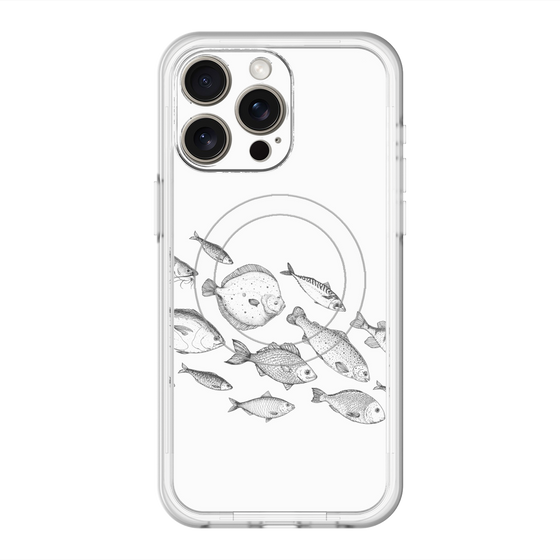 スリムプロテクションプレミアムケース with MagSafe［ Coexist No.2 - White ］