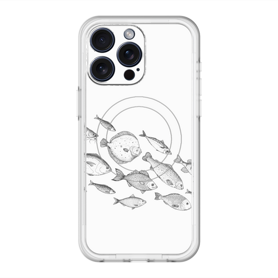 スリムプロテクションプレミアムケース with MagSafe［ Coexist No.2 - White ］