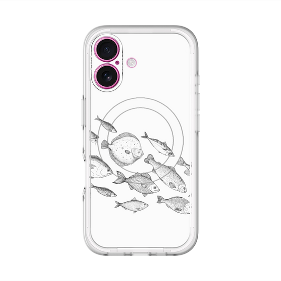 スリムプロテクションプレミアムケース with MagSafe［ Coexist No.2 - White ］