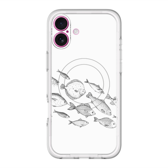 スリムプロテクションプレミアムケース with MagSafe［ Coexist No.2 - White ］