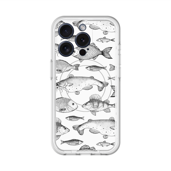 スリムプロテクションプレミアムケース with MagSafe［ Coexist No.3 - White ］