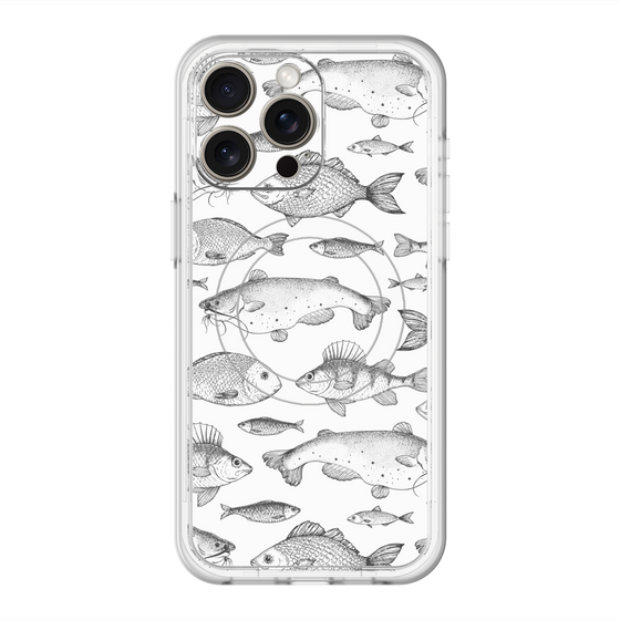 スリムプロテクションプレミアムケース with MagSafe［ Coexist No.3 - White ］