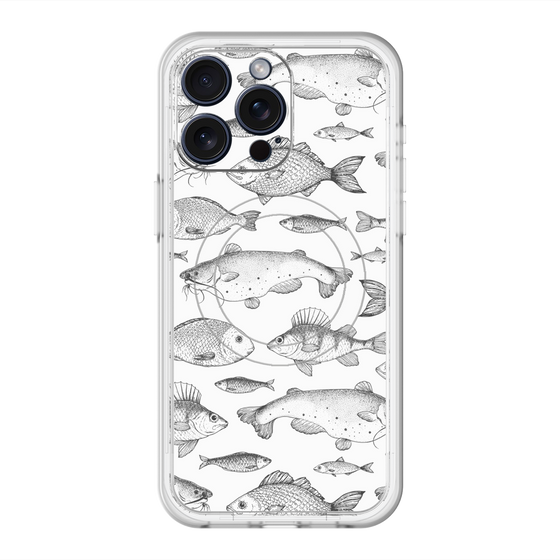 スリムプロテクションプレミアムケース with MagSafe［ Coexist No.3 - White ］