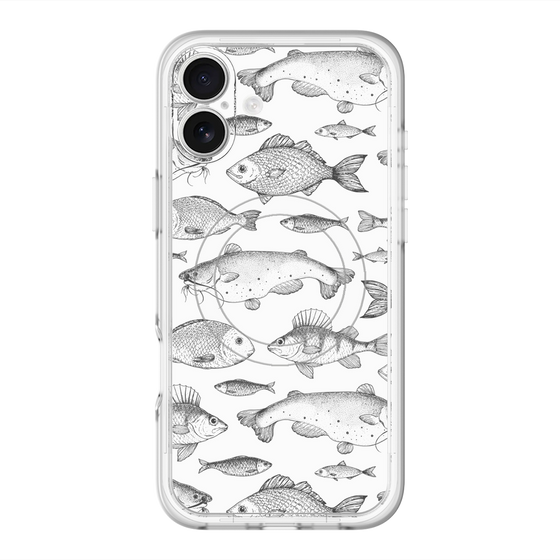スリムプロテクションプレミアムケース with MagSafe［ Coexist No.3 - White ］