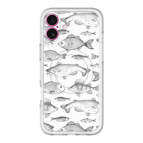 スリムプロテクションプレミアムケース with MagSafe［ Coexist No.3 - White ］