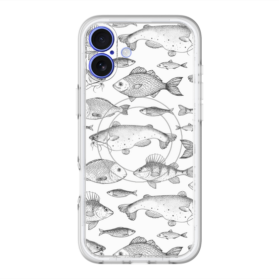 スリムプロテクションプレミアムケース with MagSafe［ Coexist No.3 - White ］