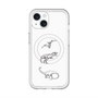 スリムプロテクションプレミアムケース with MagSafe［ Dinosaurs No.1 - White ］