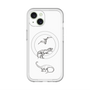 スリムプロテクションプレミアムケース with MagSafe［ Dinosaurs No.1 - White ］