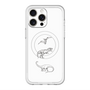 スリムプロテクションプレミアムケース with MagSafe［ Dinosaurs No.1 - White ］