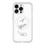 スリムプロテクションプレミアムケース with MagSafe［ Dinosaurs No.1 - White ］