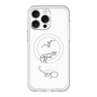 スリムプロテクションプレミアムケース with MagSafe［ Dinosaurs No.1 - White ］