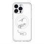 スリムプロテクションプレミアムケース with MagSafe［ Dinosaurs No.1 - White ］