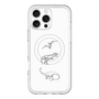 スリムプロテクションプレミアムケース with MagSafe［ Dinosaurs No.1 - White ］