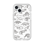 スリムプロテクションプレミアムケース with MagSafe［ Dinosaurs No.2 - White ］