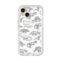 スリムプロテクションプレミアムケース with MagSafe［ Dinosaurs No.2 - White ］