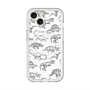 スリムプロテクションプレミアムケース with MagSafe［ Dinosaurs No.2 - White ］