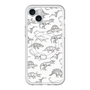 スリムプロテクションプレミアムケース with MagSafe［ Dinosaurs No.2 - White ］