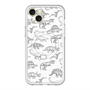 スリムプロテクションプレミアムケース with MagSafe［ Dinosaurs No.2 - White ］