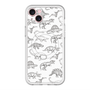スリムプロテクションプレミアムケース with MagSafe［ Dinosaurs No.2 - White ］