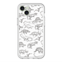 スリムプロテクションプレミアムケース with MagSafe［ Dinosaurs No.2 - White ］