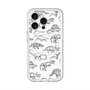 スリムプロテクションプレミアムケース with MagSafe［ Dinosaurs No.2 - White ］