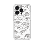 スリムプロテクションプレミアムケース with MagSafe［ Dinosaurs No.2 - White ］