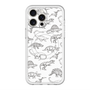 スリムプロテクションプレミアムケース with MagSafe［ Dinosaurs No.2 - White ］