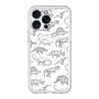 スリムプロテクションプレミアムケース with MagSafe［ Dinosaurs No.2 - White ］