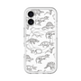 スリムプロテクションプレミアムケース with MagSafe［ Dinosaurs No.2 - White ］
