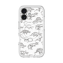 スリムプロテクションプレミアムケース with MagSafe［ Dinosaurs No.2 - White ］