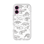 スリムプロテクションプレミアムケース with MagSafe［ Dinosaurs No.2 - White ］