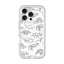 スリムプロテクションプレミアムケース with MagSafe［ Dinosaurs No.2 - White ］
