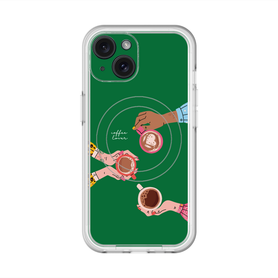 スリムプロテクションプレミアムケース with MagSafe［ Teatime - Green ］