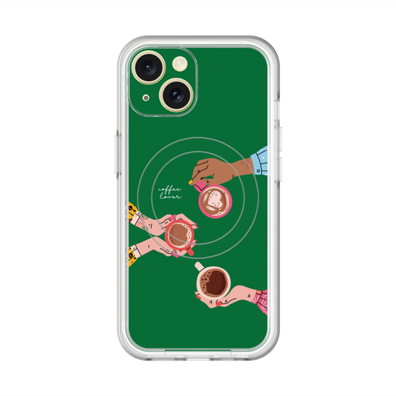 スリムプロテクションプレミアムケース with MagSafe［ Teatime - Green ］