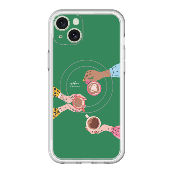 スリムプロテクションプレミアムケース with MagSafe［ Teatime - Green ］