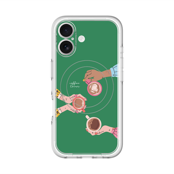 スリムプロテクションプレミアムケース with MagSafe［ Teatime - Green ］