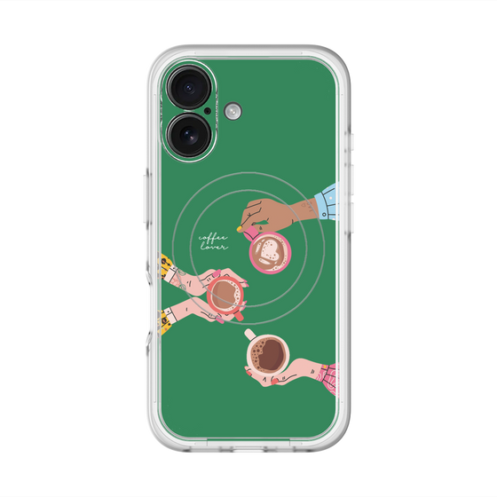 スリムプロテクションプレミアムケース with MagSafe［ Teatime - Green ］