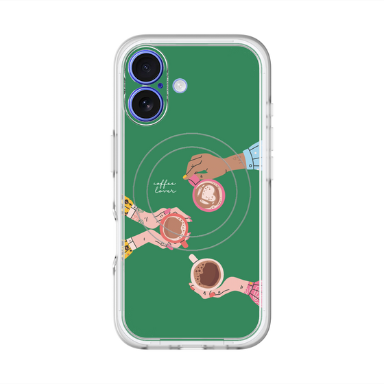 スリムプロテクションプレミアムケース with MagSafe［ Teatime - Green ］