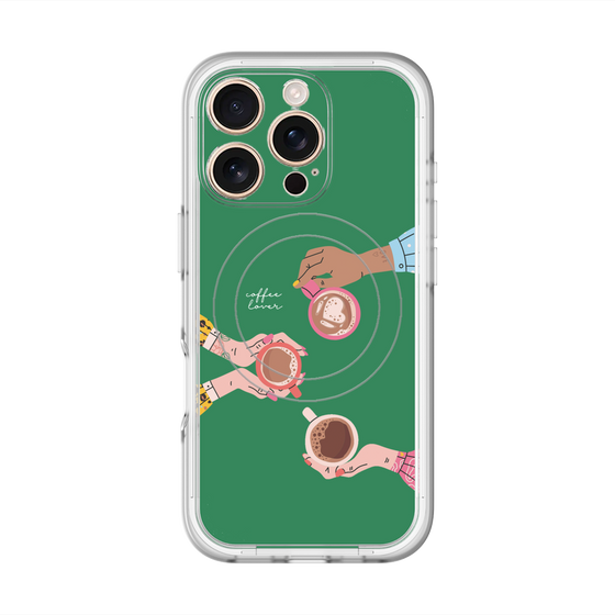 スリムプロテクションプレミアムケース with MagSafe［ Teatime - Green ］
