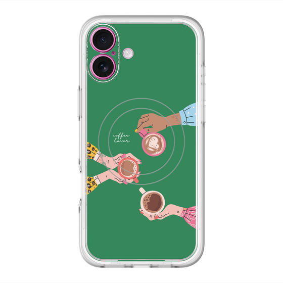 スリムプロテクションプレミアムケース with MagSafe［ Teatime - Green ］