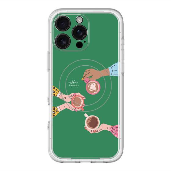 スリムプロテクションプレミアムケース with MagSafe［ Teatime - Green ］