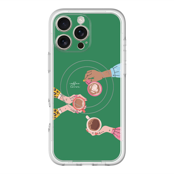 スリムプロテクションプレミアムケース with MagSafe［ Teatime - Green ］